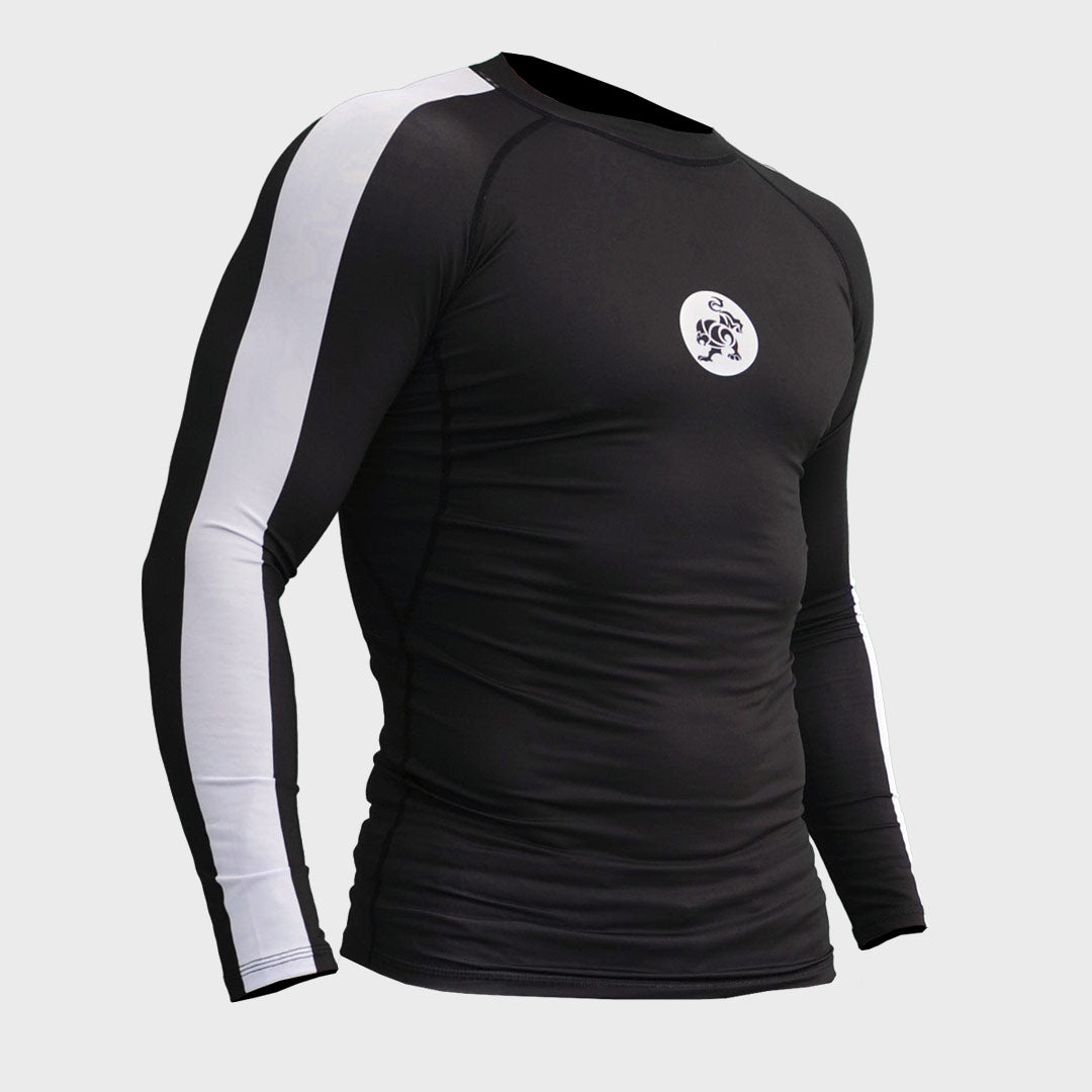 IBJJF Institutional Ranked Rashguard - Black & White